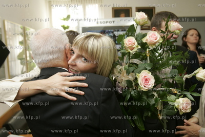 Sopot, Urzad Stanu Cywilnego. Slub tyczkarki Anny Rogowskiej...