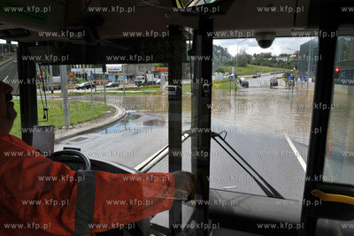 Zalany Gdańsk Siedlce  po intensywnych opadach deszczu....