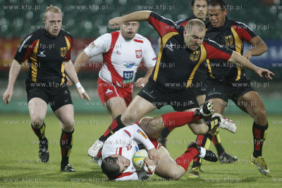 Gdansk. Stadion przy ul. Traugutta. Mecz rugby dywizji...