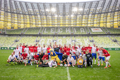 Stadion Gdańsk. Mecz towarzyski drużyn piłkarskich...