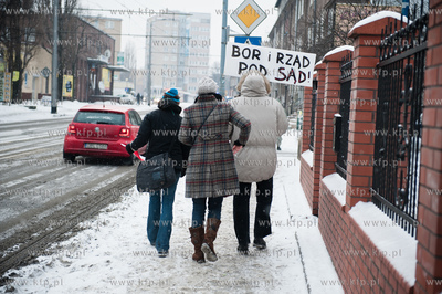 Gdansk. Wrzeszcz. Protest przeciwko ratyfikowaniu umowy...
