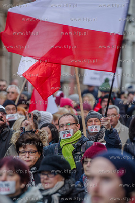 Gdansk. Manifestacja w obronie Wolnych Mediow zorganizowana...