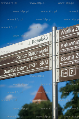 Gdańsk. Tablice systemu informacji miejskiej. 17.07.2017...