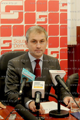Gdynia. Konferencja prasowa SLD, w ktorej udzial wzial...