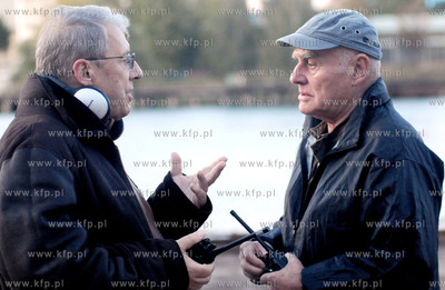 Tereny Stoczni Gdanskiej. Plan zdjeciowy filmu Uklad...