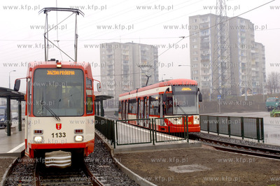 Petla tramwajowa, konczaca nowa linie tramwajowa na...