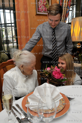 Setne urodziny Janiny KIerat mieszkanki Gdanska.Przyjecie...