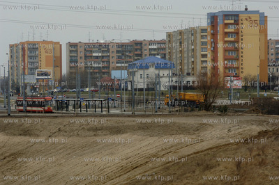 Gdańsk Chełm. Pętla tramwajowa na al. Witosa widziana...