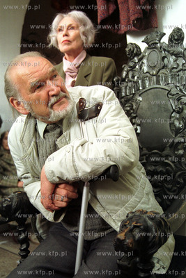 Marian Kolodziej z zona Halina Slojewska na wernisazu...