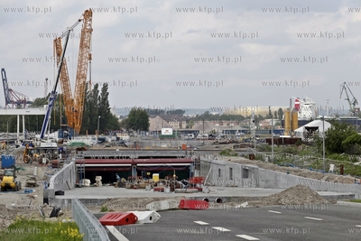 Gdansk. Symboliczne uruchomienie maszyny TBM Damroka,...