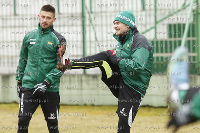 Gdańsk. Stadion przy ul. Traugutta. Trening drużyny...