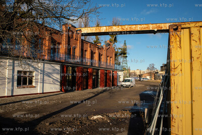 Gdańsk, Stocznia Cesarska. Remiza strażacka w trakcie...