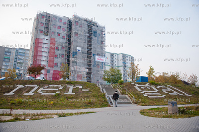 Gdansk. Chelm. Nergal - kolejny napis ulozony z plytek...