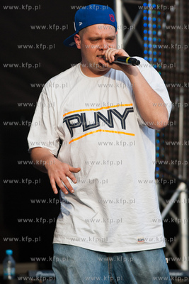 Gdansk. Otwarta dla publicznosci Strefa Kibica na Placu...