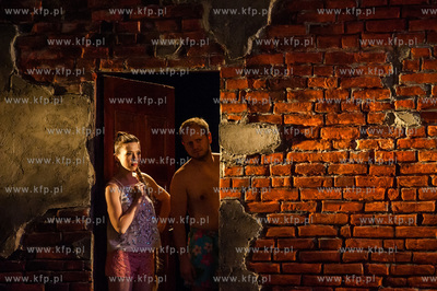 Gdansk. Teatr Wybrzeze. Proba medialna spektaktu pt....