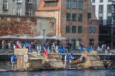 Gdańsk. Przywitanie członków Bractwa Flisackiego...