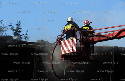 Kamien Pomorski/Zachodniopomorskie. Pozar hotelu socjalnego...