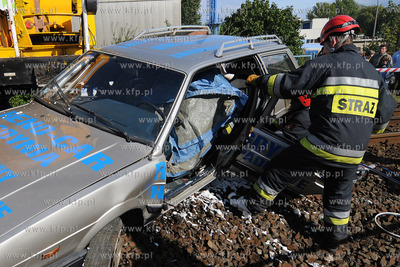 Na strzezonym przejezdzie kolejowym przy ul. Puckiej...