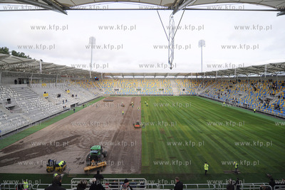 Dzien Otwarty na budowanym stadionie pilkarskim przy...