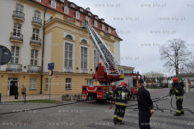 Sopot. Wspolne cwiczenia strazy pozarnej, policji,...