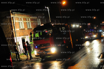 Gdansk Orunia. Pozar mieszkania przy ulicy Malomiejskiej...