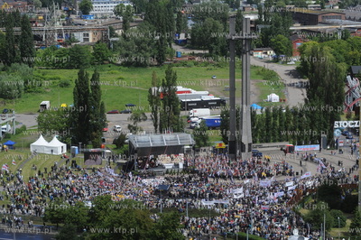 Gdansk, uroczystosci rocznicowe z okazji obalenia komunizmu...