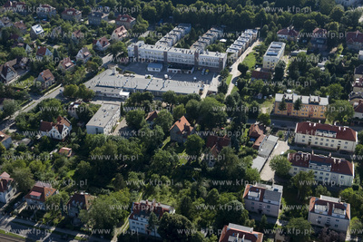 Gdansk Oliwa z lotu ptaka. Okolice ul. Wita Stwosza,...