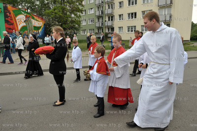 Boże Ciało w Gdańsku Brzeźnie. Procesja na ul....