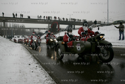 Gdansk Zaspa. Motocyklowa Parada Mikolajow. Jest to...