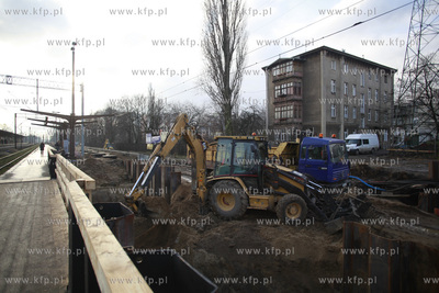 Sopot. Przebudowa peronu  dalekobieznego na dworcu...