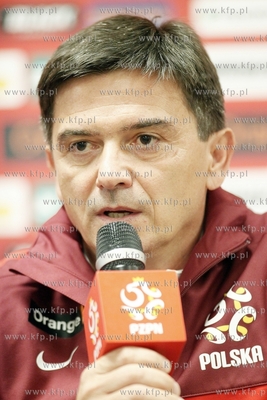 Gdansk. PGE Arena. Konferencja prasowa reprezentacji...