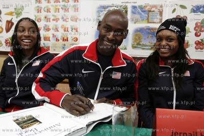 Wizyta lekkoatletow amerykanskich w Zespole Szkol Sportowych...