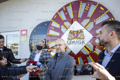 Konferencja prasowa po kontroli inwestycji tunelu pod...