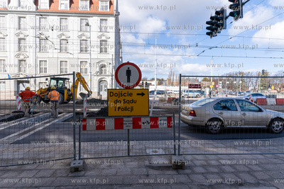 Remont skrzyżowania Nowych Ogrodów i 3 Maja w Gdańsku....