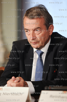 Gdansk. Sala Rady Miasta. Konferencja prasowa Niemieckiej...