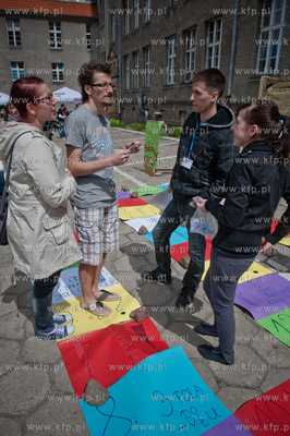 Gdansk. Dziedziniec Wydzialu Chemii Uniwesrystetu Gdanskiego....