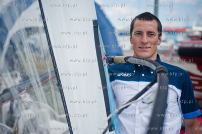 Gdynia. Port Jachtowy. Konferencja prasowa trzykrotnego...