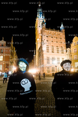 Gdansk. Dlugi Targ. Ogolnopolska akcja pt. Marsz Tysiaca...