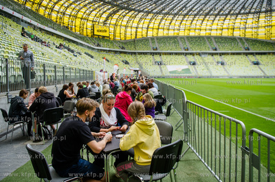 Gdansk. Stadion PGE Arena. Bicie rekordu Polski w jednoczesnej...