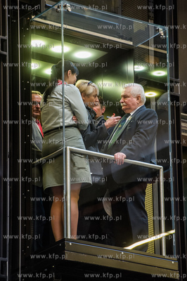 Gdansk. Europejskie Centrum Solidarnosci. Wystapienie...