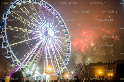 Gdańsk. Zabawa sylwestrowa na Targu Węglowym.  31.12.2016...