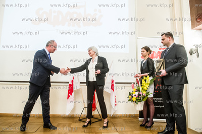 Gdańsk. Siedziba NSZZ Solidarność. Sala Akwen. Uroczystość...