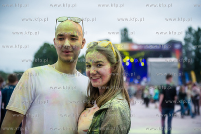 Gdańsk. Plac Zebrań Ludowych. Festiwal Kolorów Nocy...