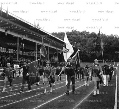 Stadion Lechii Gdansk na ul. Traugutta w Gdansku. Defilada...