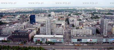 Warszawa z tarasu widokowego na 30 pietrze Palacu Kultury...