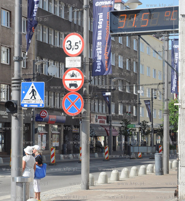 Wskazania wyswietlacza termometru zainstalowanego na...