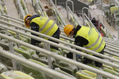 Gdansk Letnica. Budowa stadionu pilkarskiego PGE Arena....