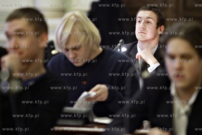 Gdansk. Pierwsze posiedzenie Mlodzieżowej Rady Miasta,...