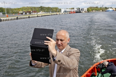 Wizyta Jaroslawa Kaczynskiego w Gdansku Nowym Porcie....