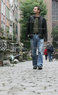 Jaroslaw Walesa spaceruje ulica Mariacka w Gdansku....